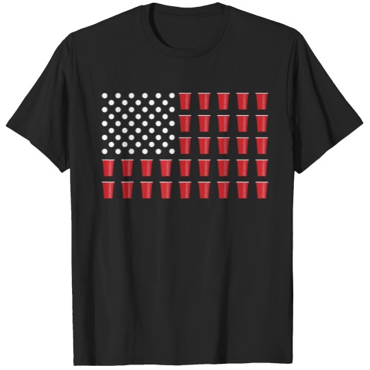 Discover 4th Of July Beer Pong American Flag College Party T-Shirts