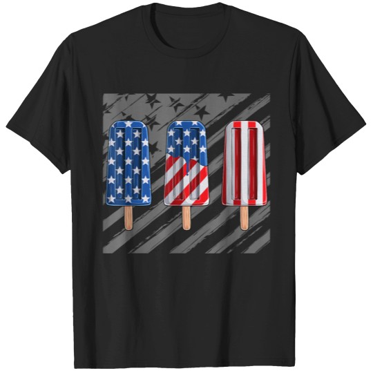 Discover 4th Of July Popsicles Red White Blue American Flag Kids T-Shirts