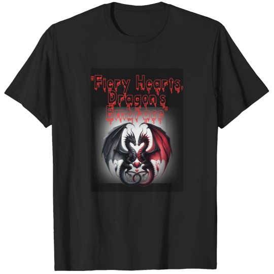 Discover Fiery Hearts Dragons Embrace Goth Valentine's Day T-Shirts