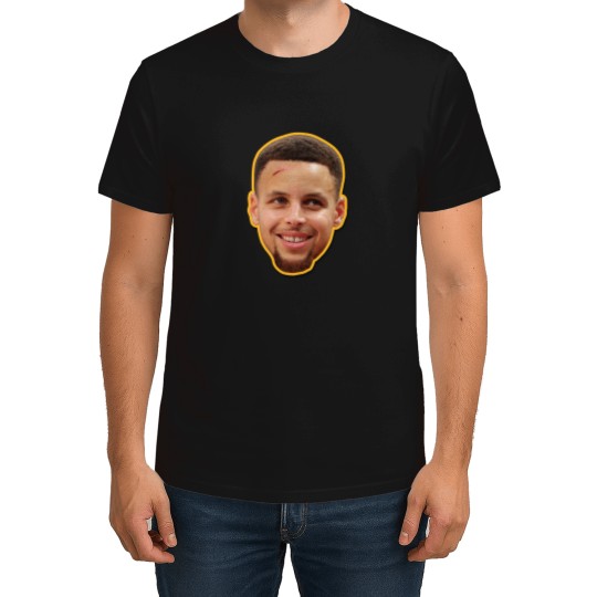 Discover Steph Currys Cut Head -Golden Statse (1) T-Shirts