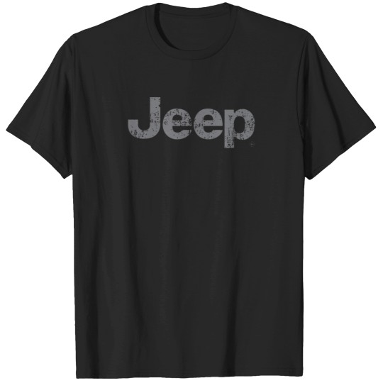 Discover Jeep Iconic Distressed Logo T-Shirt T-Shirts