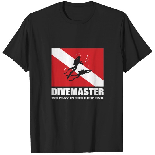 Discover Scubas Diving Divemaster We Play In The Deep End Funny Scubas Dive Flag Diver T-Shirts