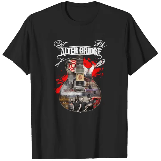 Discover Alter Bridge Rock Band Guitar Signature T-Shirt T-Shirts
