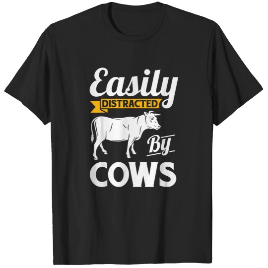 Discover Easily Distracted By Cows - Funny Cow Famers Gift T-Shirt The A Team Coffee Mug T-Shirts