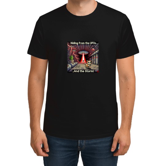 Discover Cat Ufo Selfie Red Planet (Pixel Artcat Alien Spaceshipred) Le tits now T-Shirts