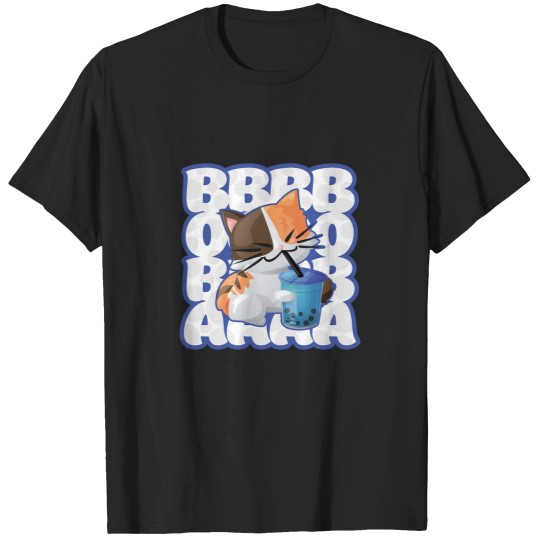 Discover Love Anime Boba Bubble Tea Drink Cute Kawaii Kitten Cat Sweat T-Shirts