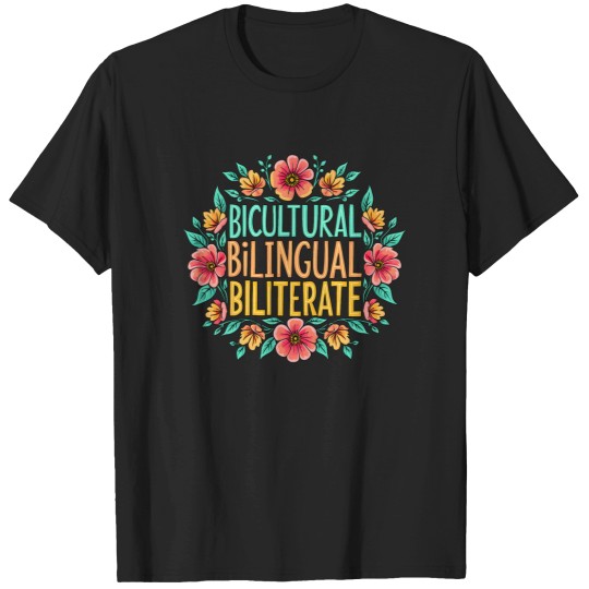 Discover Bilingual Biliterate Bicultural Dual Language Teacher T-Shirts