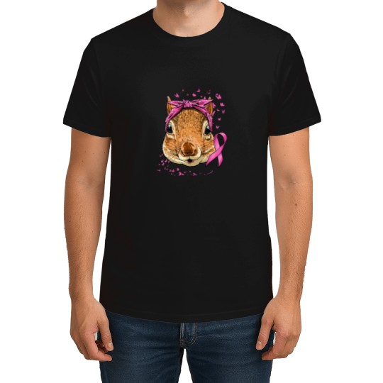 Discover Breast Cancer Awareness Squirrel Pink Ribbon Cancer Survivor T-Shirts