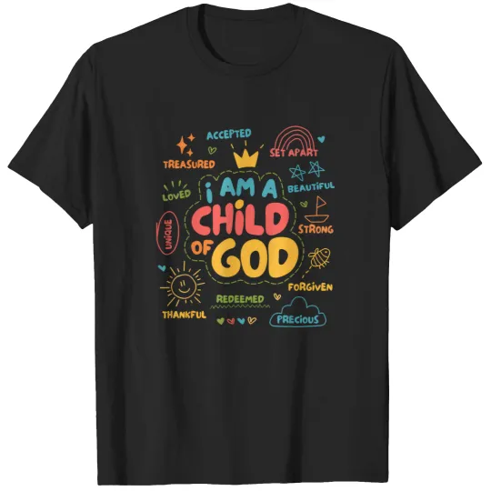 Discover i am a child of god christian retro jesus faith design gifts T-Shirts