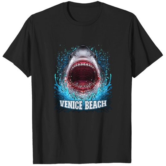 Discover Venice Beach Florida Vacation Great White Shark Beach Trip T-Shirts