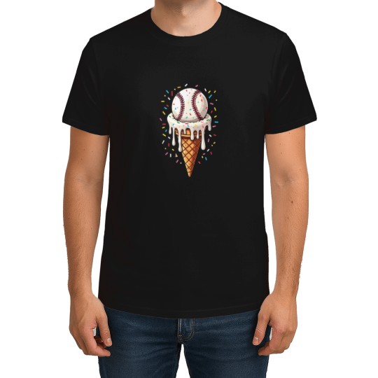 Discover baseball drip boys ice cream cone drip baseball T-Shirts