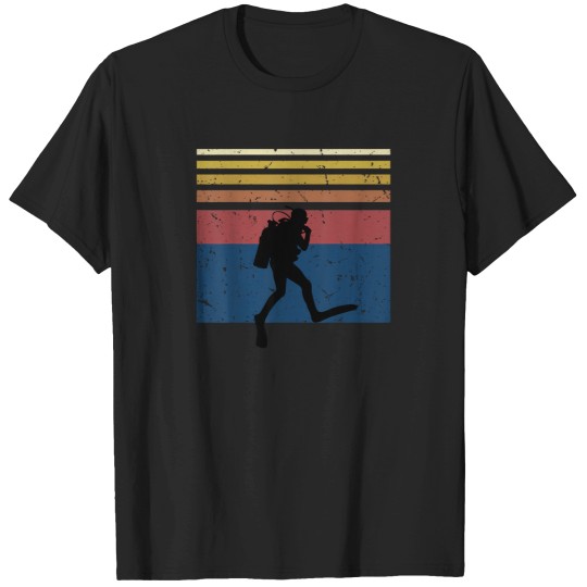 Discover Retro Scuba Diver Gifts Funny Vintage Scuba Diving T-Shirt T-Shirts