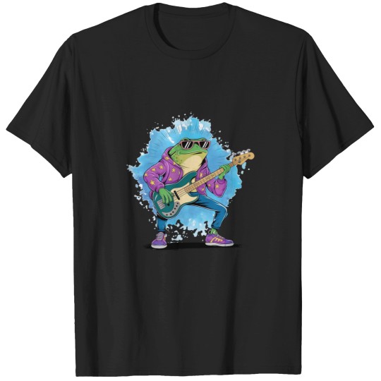 Discover frogs plays the guitar - Bass guitar - Musician - Guitar teacher - Music lover - Guitar player T-Shirts