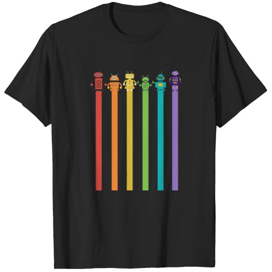 Discover Robots In The Colors Of The Rainbow Lgbt+ Pride T-Shirts