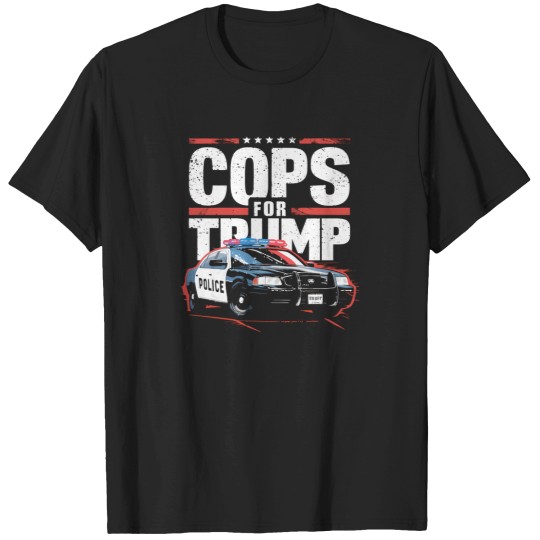 Discover Cops For Trump 2024 Election Police T-Shirt T-Shirts