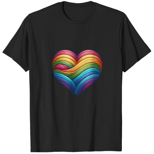 Discover rainbows Heart symbols of LGBT+ loves and Diversity T-Shirts