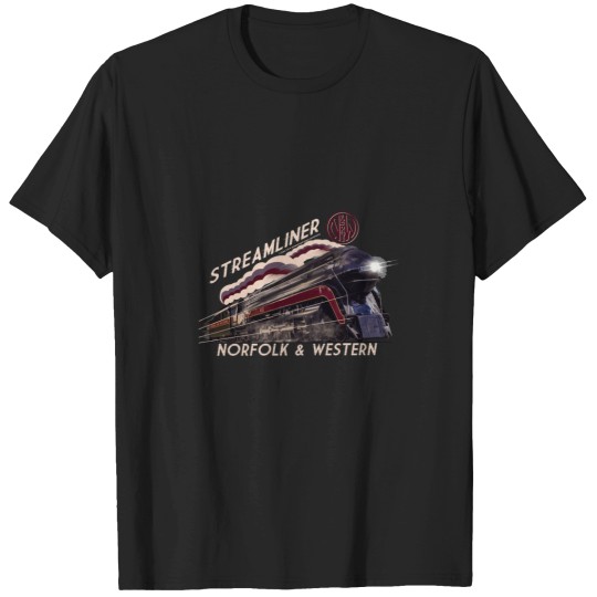 Discover The Gorgeous Norfolk and Western Streamliner Steam Train Locomotive Engine   T-Shirt T-Shirts