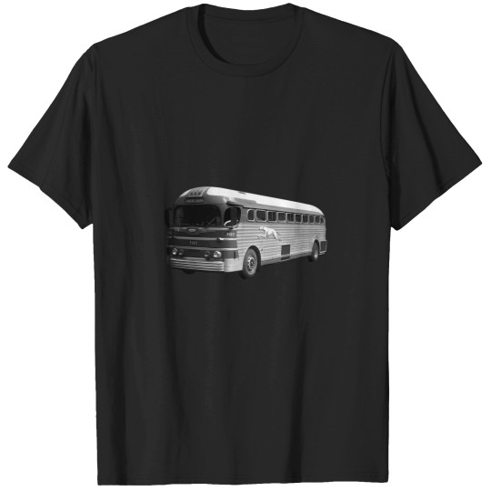 Discover Black And White Vintage Greyhound Bus T-Shirt T-Shirts