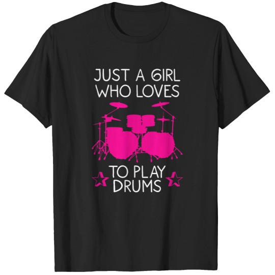 Discover Funny Drummer Art For Girls Women Drumming Drum Set Drummer T-Shirts