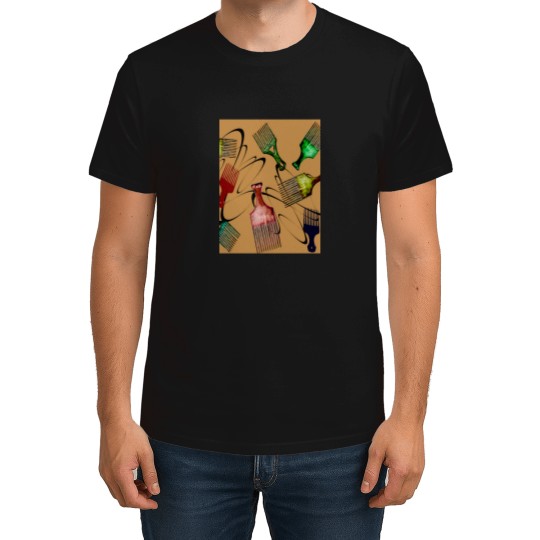 Discover Afro Comb-Brown T-Shirts
