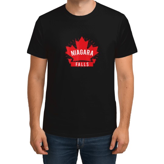 Discover Niagara Falls Canada Red Maple Leaf Souvenir T-Shirts