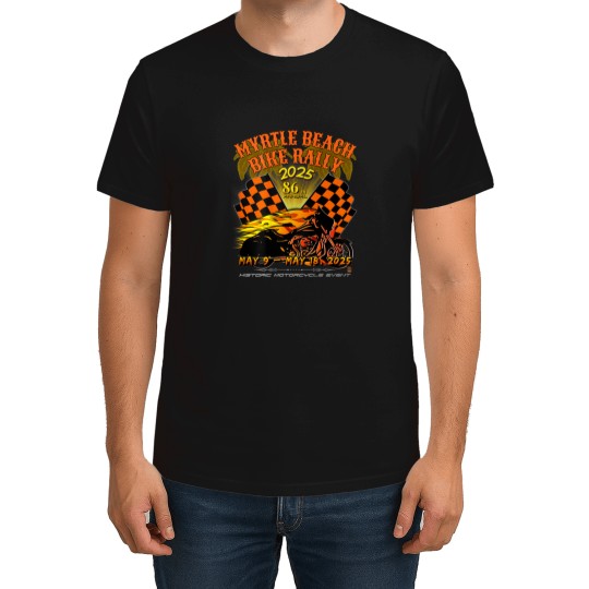 Discover 2025 Myrtle Beach Bike Rally 86 Annual Vintages Art On Back T-Shirts