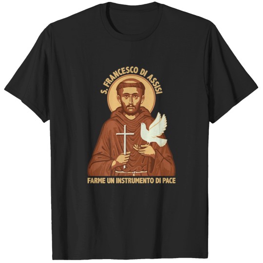 Discover St Francis Of Assisi Catholic Prayer (1) T-Shirts