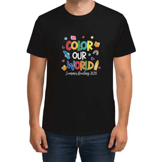 Discover Summer Reading 2025 Creativity Enthusiast Color Our World T-Shirts