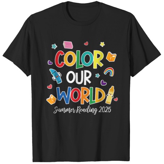 Discover Summer Reading 2025 Creativity Enthusiast Color Our World T-Shirts