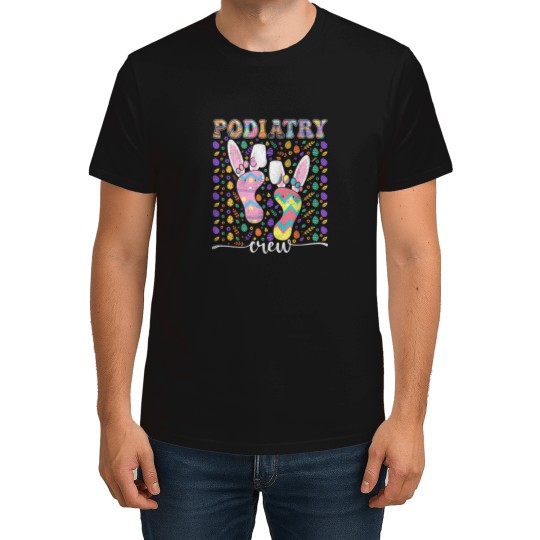 Discover Happy Easter Footprint Doctor Podiatrist Podiatry Crew Retro T-Shirts