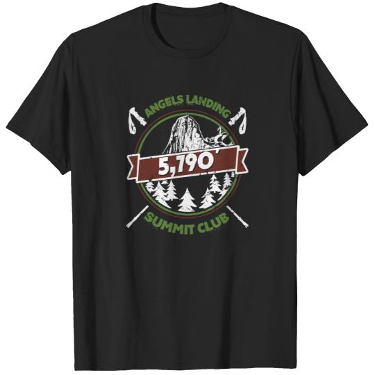 Discover Angels Landing Peak In Zion Utah Summit Club T-Shirt T-Shirts