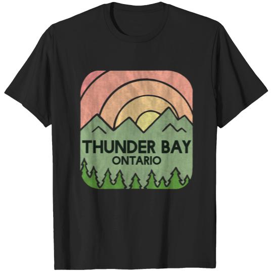Discover Thunder Bay Ontario Mountain Logo Thunder Bay Canada T-Shirts
