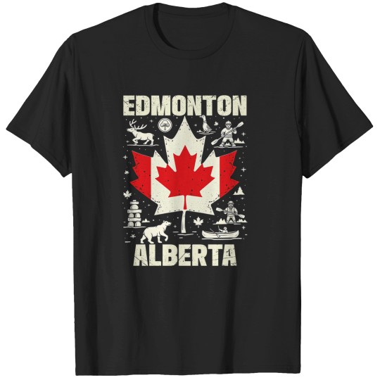 Discover Edmonton Alberta Canada Canadian Travel Vacation T-Shirts