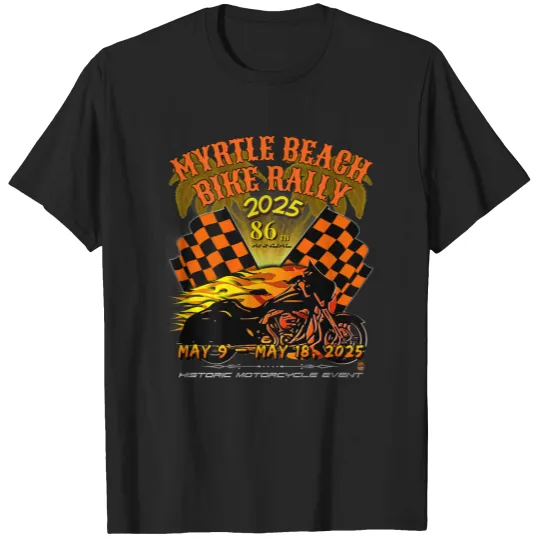Discover 2025 Myrtle Beach Bike Rally 86 Annual Vintages Art On Back T-Shirts