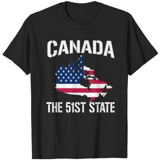 Discover Trump Canada 51st State Funny Trump Canada_1 T-Shirts