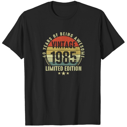 Discover Vintage 1985 40Th Birthday Gift Distressed Design (1) T-Shirt T-Shirts
