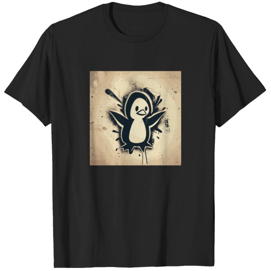 Discover funny christmas penguin vintage graffiti street art sticker T-Shirts