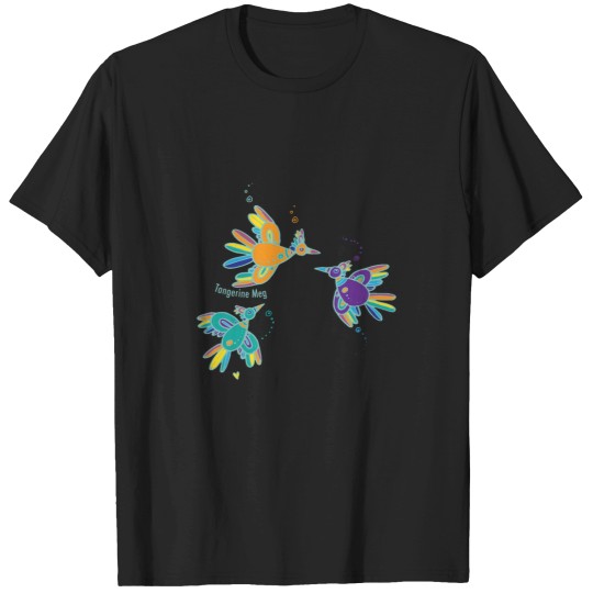 Discover Feathered Friends in Flight Premium Scoop T-Shirts