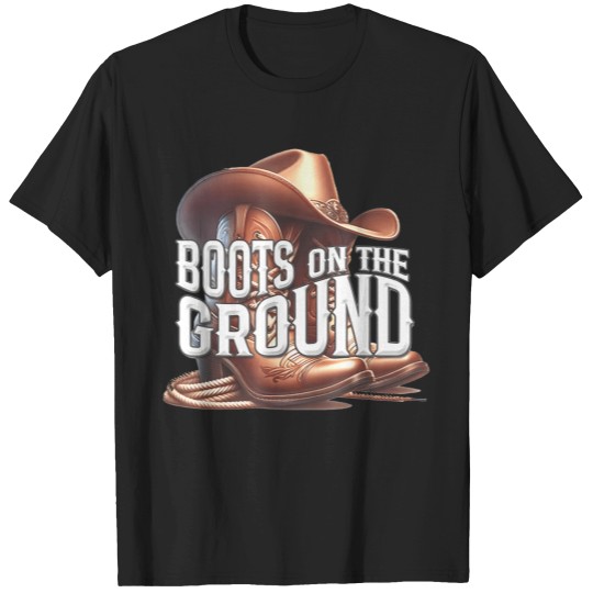 Discover Boots On The Ground Cowgirls Linedance Boot Cowboy Western_4 T-Shirts