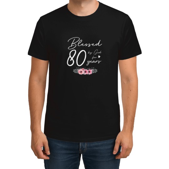 Discover Blessed by god for 80 years happy 80th birthday gift 1941 T-Shirts