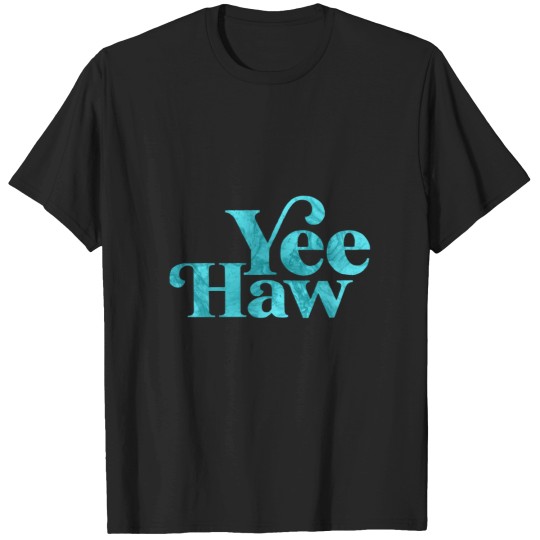 Discover Teal Wood Grain Yeehaw Classic T-Shirts