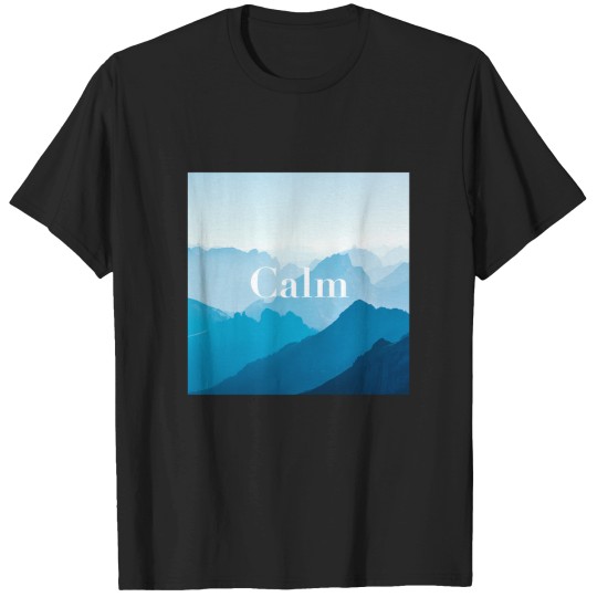 Discover Zen Calm Blue Mountains Design Poster T-Shirts