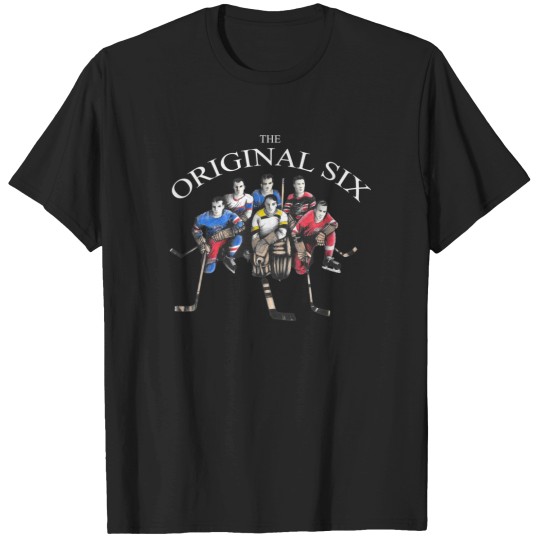 Discover Original Six 6 Classic Old School Hockey Teams T-Shirts