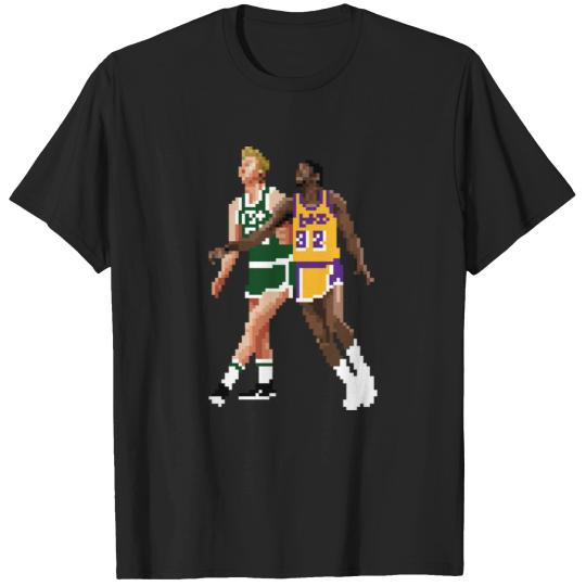 Discover Larry Bird  Magic Johnson Pixel T-Shirts