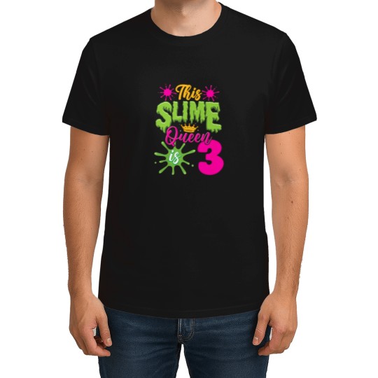 Discover Kids-This-Slime-Queen-Is-3-Slime-3Rd-Birthday-T-Shirt T-Shirts
