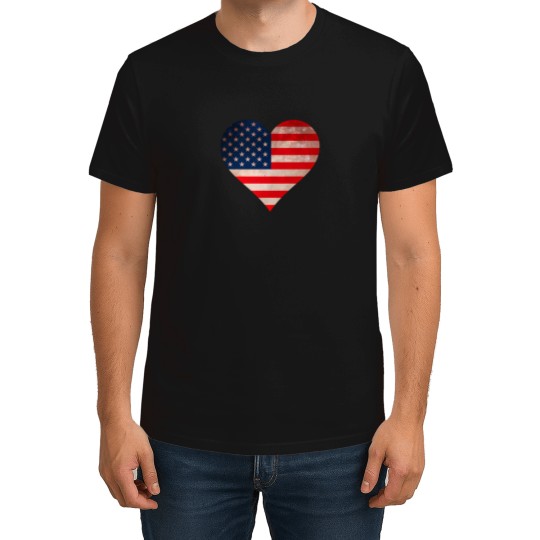 Discover Grunt-Usa-Flag-Heart-Patriotic-American-Flag-Worn-Flag-Pullover-Hoodie T-Shirt T-Shirts