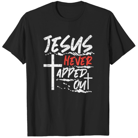 Discover Wrestling Jesus Never Tapped Out Christian Wrestle Men Women T-Shirts