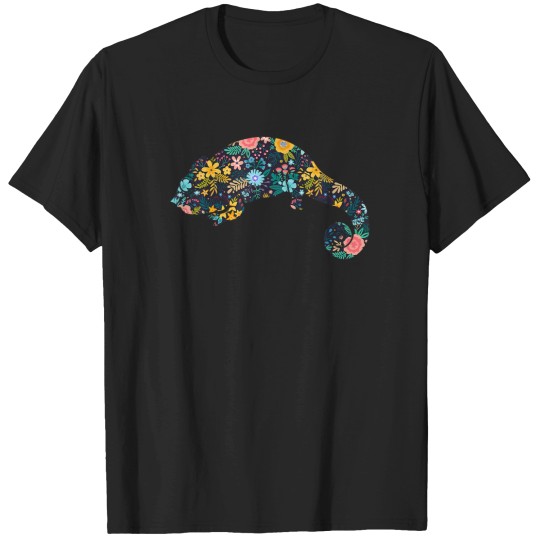 Discover Floral Chameleons Silhouette Girls Chameleons Lizard T-Shirts