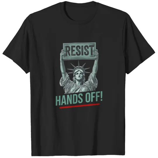 Discover Statue of Liberty Hands Off Protest T-Shirt, Anti MAGA, FDT, Anti Trump Shirt.