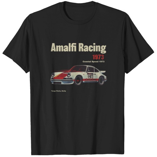 Discover Amalfi Racing Vintage Car Graphic Tee - Sicily Italy, Amalfi Coast, Souvenir Travel Vacation T-Shirt